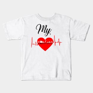 Couple valentine my love woman T-Shirt Kids T-Shirt